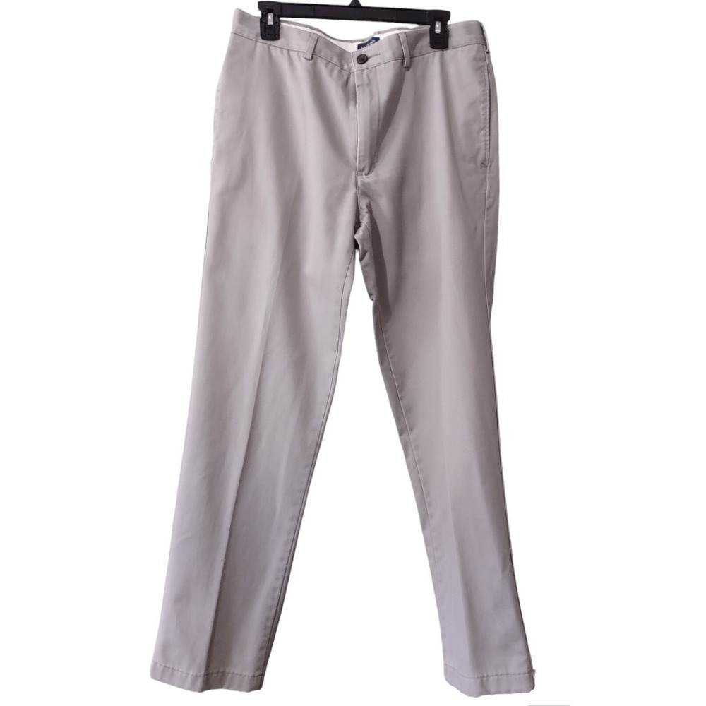 Lands End Chino Pants 33 Mens Norm Core Tan Tailored Fit Classic Retro Khakis